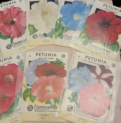 7 VINTAGE SEED PACKETS FLOWERS EMPTY Junk Journaling  • $7