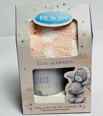 Me To You Mug Socks & Hot Chocolate Drink 15g Set Tatty Teddy Bear Xmas Gift Box • £12.86