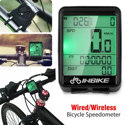 Bike Bicycle Speedometer Cycle Digital Odometer Computer Waterproof LCD Wireless • $14.89