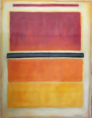 Large Abstract Canvas Oil Painting Signed & Attributed To Mark Rothko (1903-1970 • $1602.21
