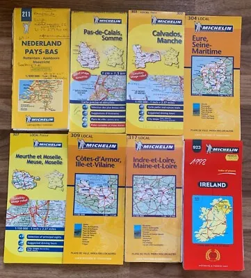 £9.99 • Buy Bundle Of 8 Michelin Maps Of Europe And Ireland