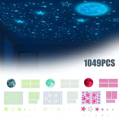 $9.95 • Buy  1049 Glow In The Dark Wall Sticker Stars Moon DIY Decal Bedroom Home Decor