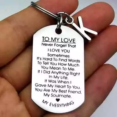 To My Love I Love You Keychain Couples Lovers Gift For Him Her Boyfriend Girlfr • $4.99