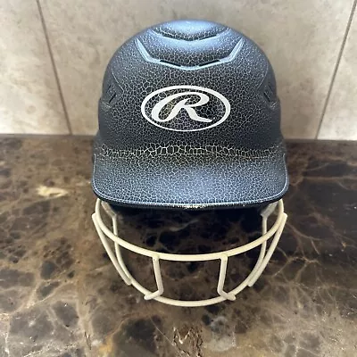 Rawlings Youth Size 6 ½ -7 ½ Black Baseball Softball Batting Helmet Face Guard • $11.99