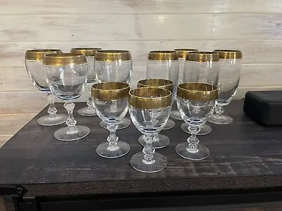 Vintage Tiffin Franciscan Westchester Stemmed Drink Glasses Set 12 • $140
