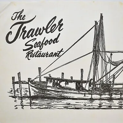 1960s The Trawler Restaurant Oyster Bar Placemat Mount Pleasant South Carolina • $40.25