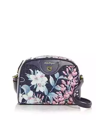 SALVATORE FERRAGAMO Multi- Navy Floral Nylon Camera Bag******$875*****NEW***** • $758.72
