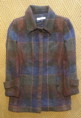 £65 • Buy Avoca - Field Coat - Wool & Cashmere Multicoloured Tweed - Size (12) RRP £325