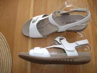 Stunning  Gabor White Leather Strappy Sandals Size 6 Uk Vgc!! • £26.99