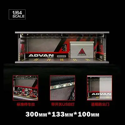 1/64 Diorama Car Garage Model Repair Workshop Tools LED Lighting Scene Model • $12.69