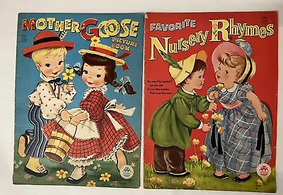 Vintage 1958 Mother Goose Picture Book & Favorite Nursery Rhymes By Merrill • $15