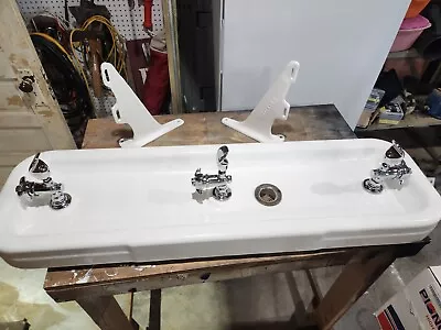 Drinking Fountain Cast Iron Porcelain Finish With 3 Faucets And 1 Drain • $500