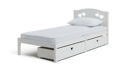 Habitat Mia Single Bed Frame With 2 Drawers - White • £161.99