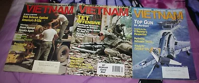(3)Vintage Vietnam Magazines 1996 Top Gun In Action TET Offensive And More • $18.99