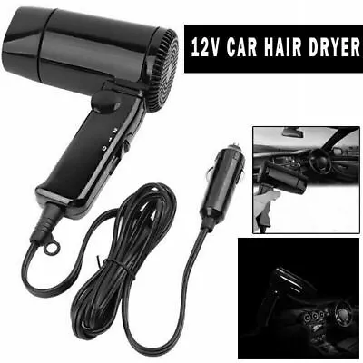 12V Foldable Car Defroster Hair Dryer Blow Dryer Travel Truck Hair Dryer Campin • $44.90