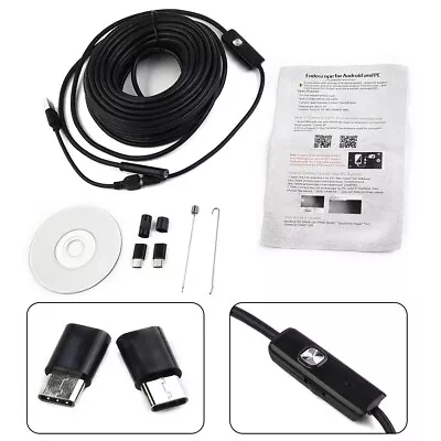 15m/50 Pipe Inspection Camera Endoscope Video Ft Sewer Drain Cleaner Waterproof • $41.37