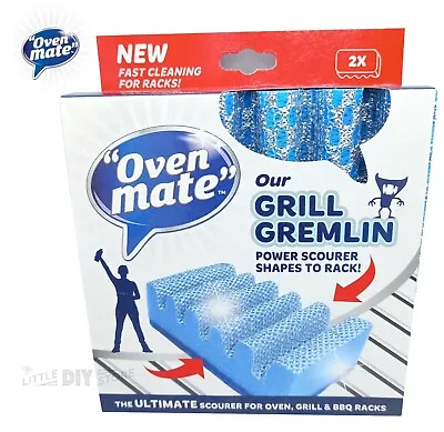 £6.99 • Buy Hob Cleaner Grill BBQ Clean Scourer Twin Pack Oven Mate Grill Gremlin Cooker 