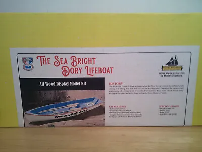 Midwest Products #976 1/16th Scale The Sea Bright Dory Wood Ship Model Kit New • $39.99