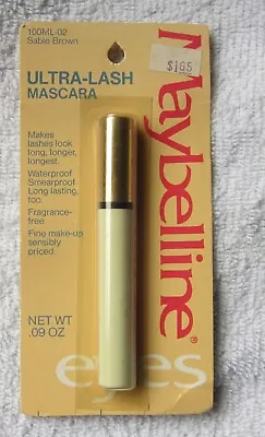 Maybelline Ultra-Lash Mascara Sable Brown 100ML-02 NEW 1979 NOS • $39.99