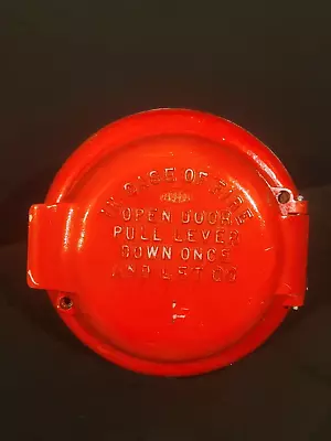 Vintage 1960's Faraday Round Fire Alarm Coded Pull Station Cast Metal • $145