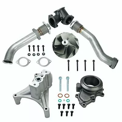 For 7.3L 99.5-03 Turbo Pedestal Ebp Valve Delete Upgraded 5+5 Wheel & Up Pipes • $199.99