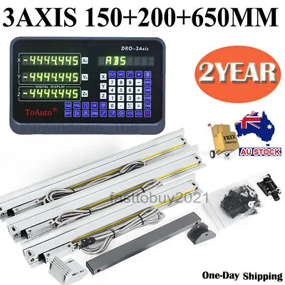 3pc Linear Scale 4  8  26  + DRO 3 Axis Digital Readout Full Kit For Brigdeport • $374.11