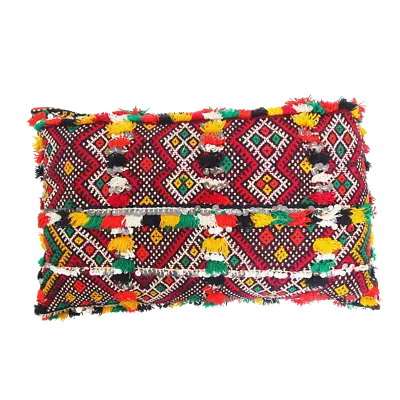 Handmade Moroccan Kilim Style Pillow With Sequins • $350