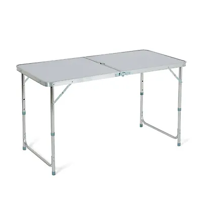 4ft Folding Camping Table Aluminium Picnic Portable Adjustable Party Bbq Outdoor • £20.95