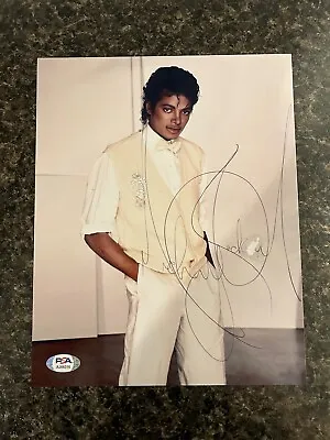 Michael Jackson Signed 8x10 Photo PSA DNA Certified Autograph Huge Auto Damaged • $1499
