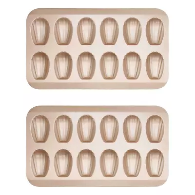 2X 12Cup  Shaped Nonstick Madeleine Pan Carbon Steel Mold Baking Mould6808 • £25.19