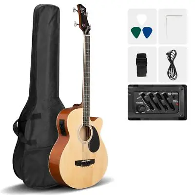 Glarry 4 String Electric Acoustic Bass Guitar With Bag For Student Beginner • $85.99