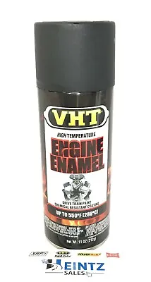 VHT SP130 FLAT BLACK Engine Enamel High Heat Drive Train Paint W/ Ceramic - 11oz • $18.99