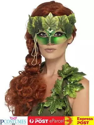 Forest Nymph Masquerade Poison Ivy Fairy Eye Mask Fancy Costume Accessory • $23.45