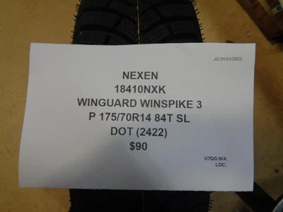 $72.89 • Buy 1 Nexen Winguard Winspike 3 P 175 70 14 84t Sl Tire 18410nxk Bq1