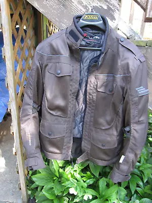 Olympia Alpha Mesh Motorcycle Jacket W/ Liner And Rain Jacket Medium Brown VGC • $60