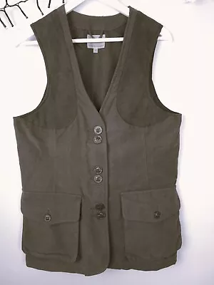 Gorgeous Laksen Shooting Equipment Green Cotton Moleskin Waistcoat Gilet Size 44 • £44.50