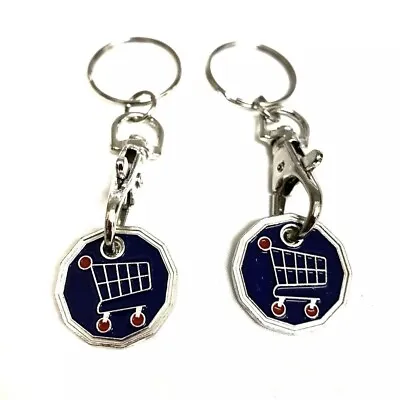 £3.99 • Buy 2 X Funky Trolley New Shape One Pound £1Coin Token Keyring Shopping Trolley Gift