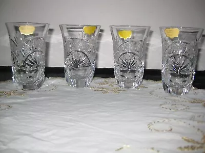 4 Vtg Echt Bleikristall Lead Crystal Double Old Fashioned Whiskey Glass Barware • $16