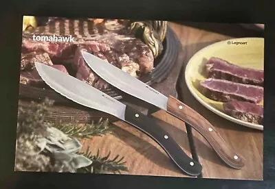 NEW Legnoart Tomahawk 4-Piece Steak Knife Set Dark Wood Handle SK-200D • $20