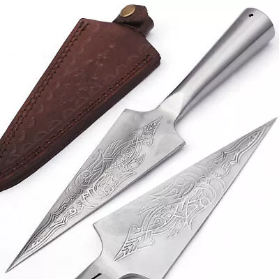 Norse Sharpened Viking Spangenhelm Evil Throwing Spear Head High Carbon Steel • $31.99