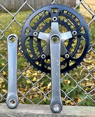 Vintage Sugino Crankset Triple 28 38 48 MTB Touring Cranks Cycloid Chainring 80s • $79.99