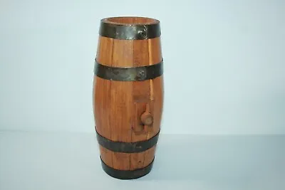 Vintage 9.5  Wooden Whiskey Wine Keg Barrel Mini Miniature Small • $59.99