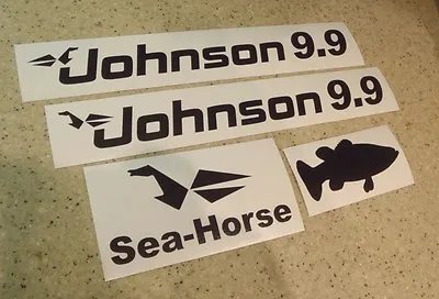 Johnson Outboard Vintage Decals 9.9 HP 15 Colors FREE SHIP + FREE Fish Decal! • $14