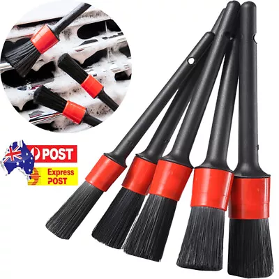 5pcs Car Detailing Cleaning Brush Set For Dashboard Crevice Engine Wheel Air AU • $12.29