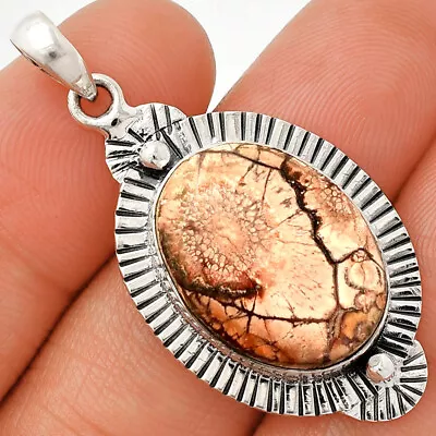 Natural Mexican Bird Eye 925 Sterling Silver Pendant Jewelry P-1732 • £8.70