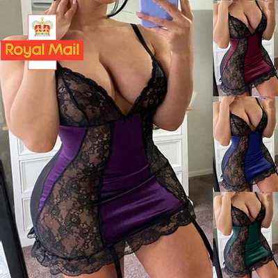 Women Ladies Sexy Valentine Lingerie Lace Babydoll Underwear Nightwear Sleepwear • £5.99