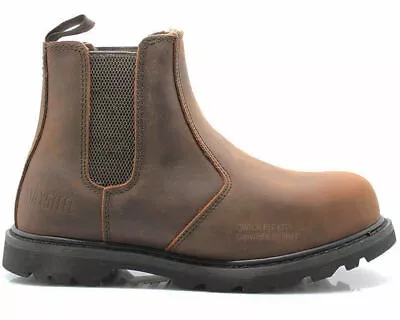 Mens Slip On Chelsea Dealer Safety Boots Work Boots Shoes Steel Toe Cap Sizes  • £32.95