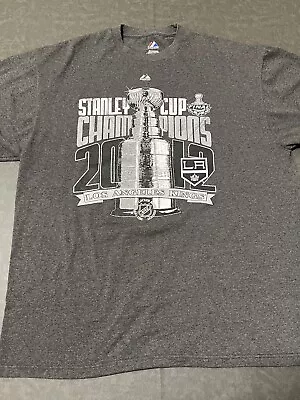 LA Kings Shirt Mens XL 2012 Stanley Cup NHL Championship Tee Grey • $18.88