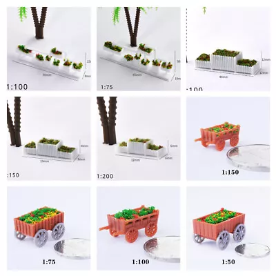 5PC HO/OO Scale Flower Bed Miniatures Street Landscape Plants Sand Table Model • $7.99