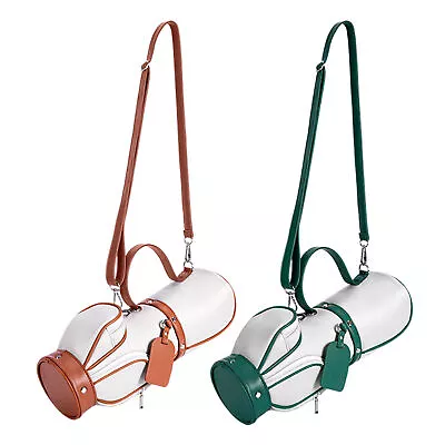 Golf Ball Holder Elastic Golf Tee Bag Pouch PU Leather Single Shoulder Bags • $105.82